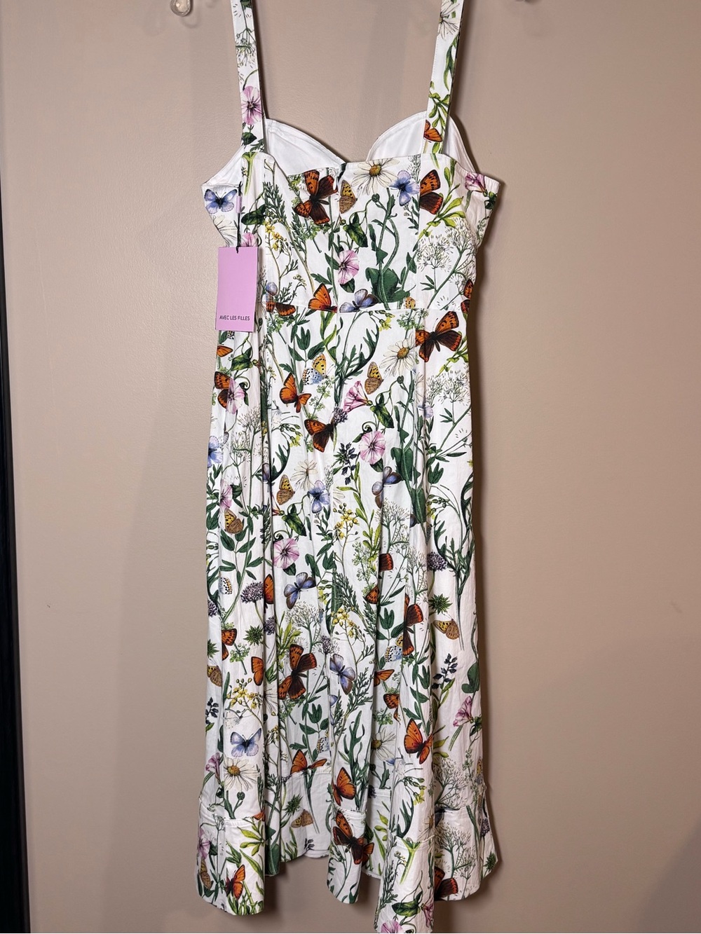 Avec Les Filles White Floral & Butterfly Maxi Dress - Picture 6 of 14